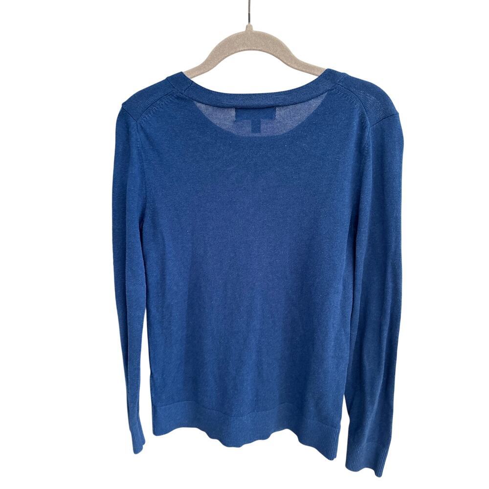 Banana Republic Forever Sweater XS Blue Merino Blend Crew Neck Lightweight Knit - Picture 9 of 10